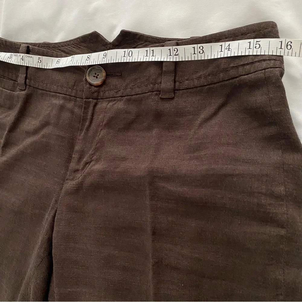 Banana Republic Linen blend Brown pants Stretch Comfy Office Casual Straight leg